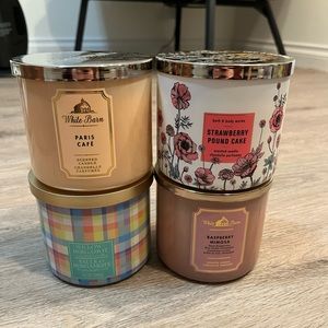 3 NWT Bath & Body Works Candles and 1 NWT Willow Bergamot Candle